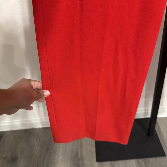 NWT $695 A.L.C. ALC Fire Engine Red Open Back “Tatum” Wide-Leg Jumpsuit - Sz 00 - Picture 8 of 13